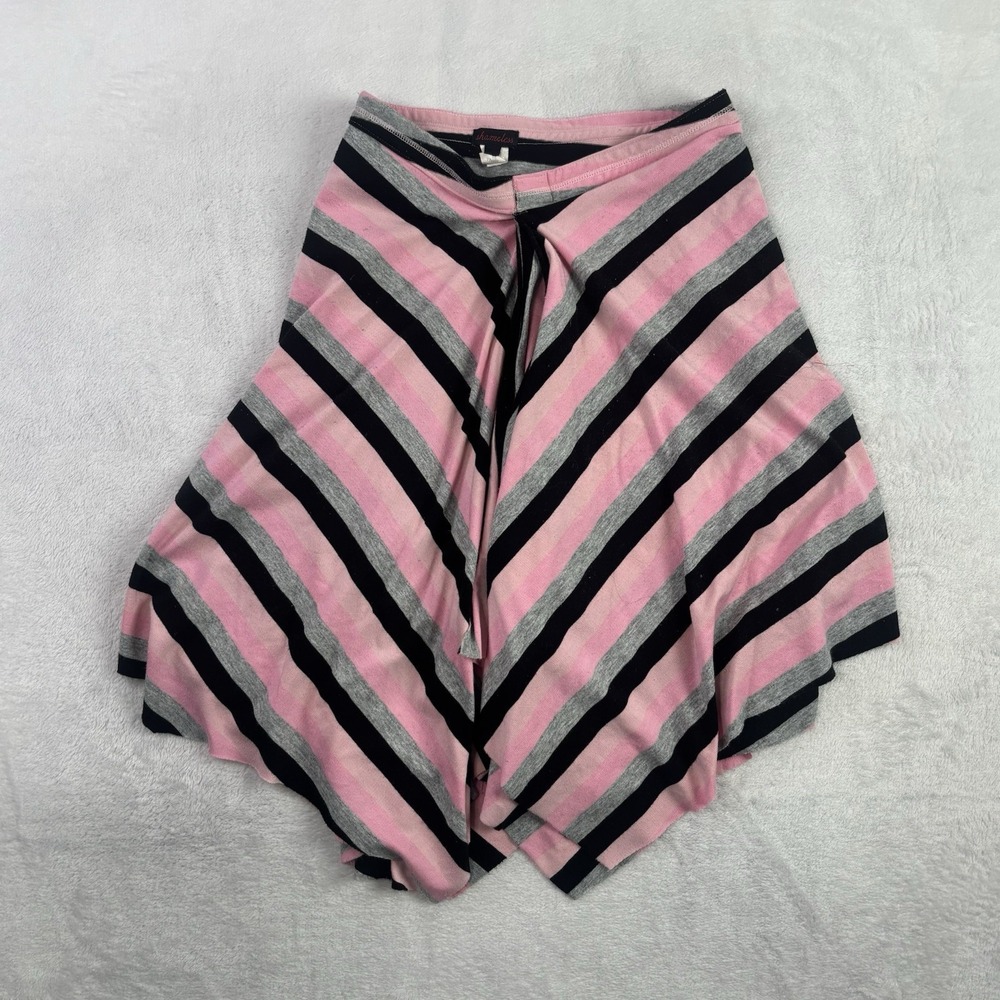 Y2K Shameless Pink Striped Fairy Skirt Mini Skater Women's Small